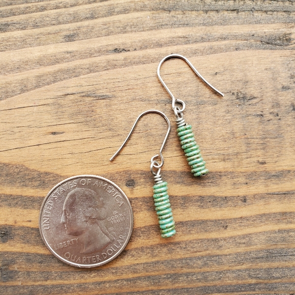 Handmade Minimal Picasso Glass Stacked Earrings - Picture 2 of 3